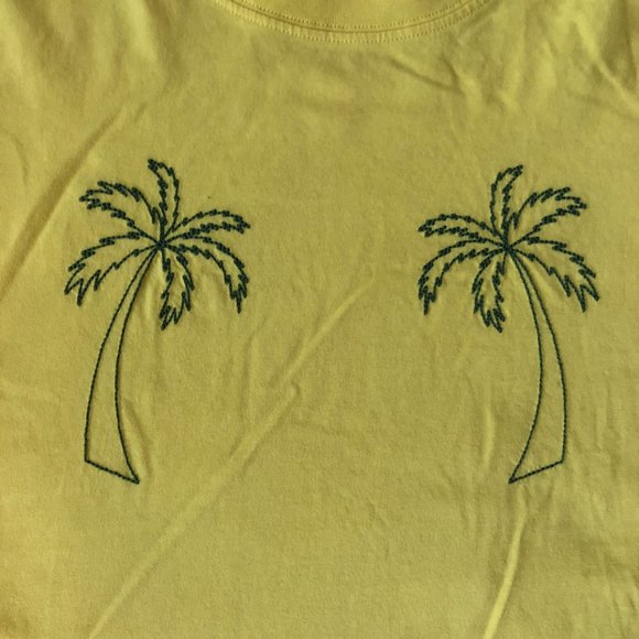 Madewell Embroidered Palm Radio Boxy Tee- Size Small - Picture 6 of 7